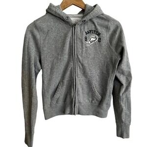 Abercrombie Kids Boys Gray Zip Hoodie Size L 14 16 Cotton Blend